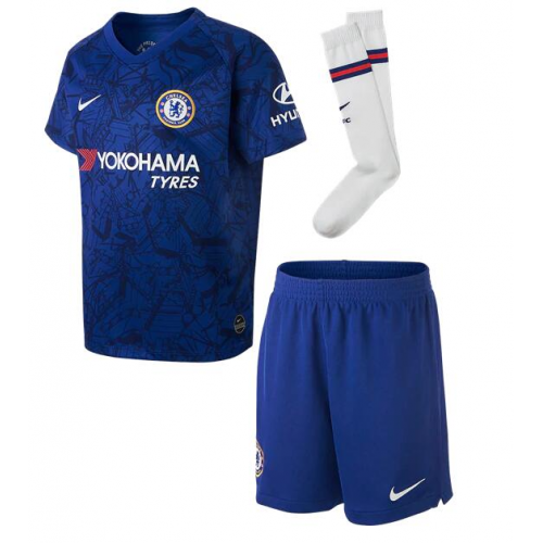 19-20 Chelsea Home Soccer Whole Uniforms Kids
